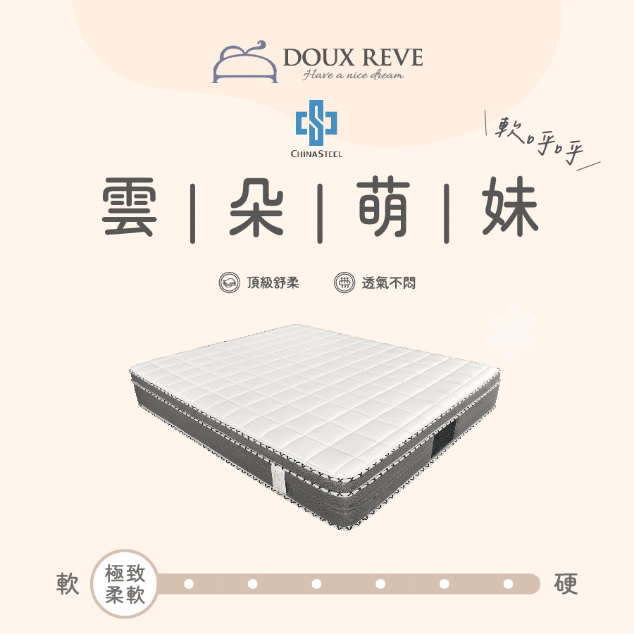 雲朵萌妹床墊